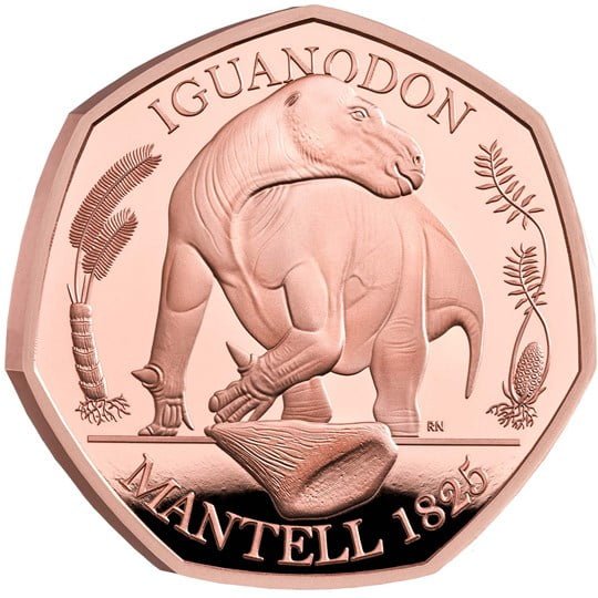 Iguanodon 50p Coin 2020 New Release Dinosauria Collection