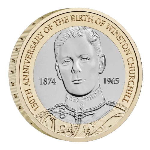 2024 150th Anniversary of the Birth of Winston Churchill Reverse