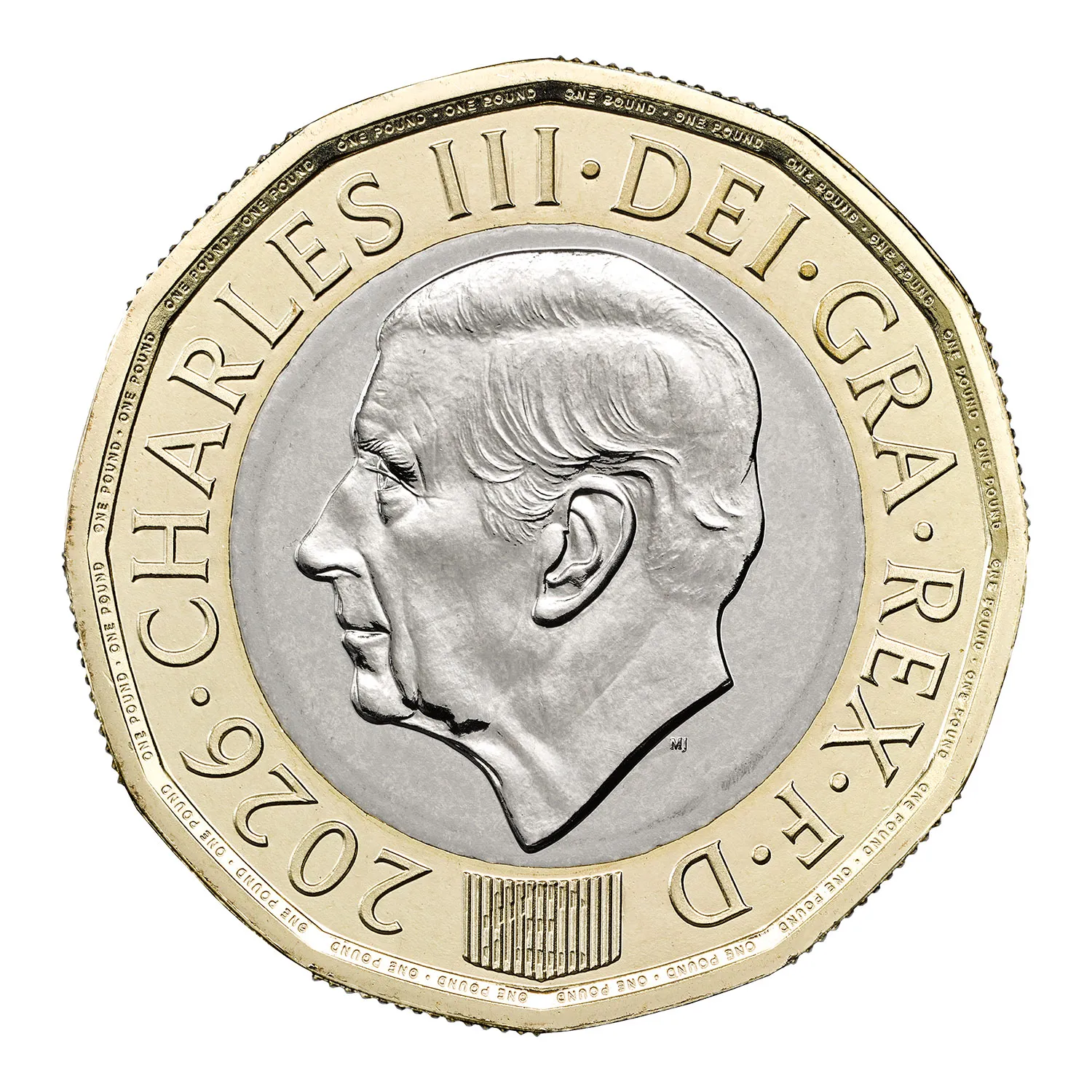 2026 1-pound King Charles III Obverse