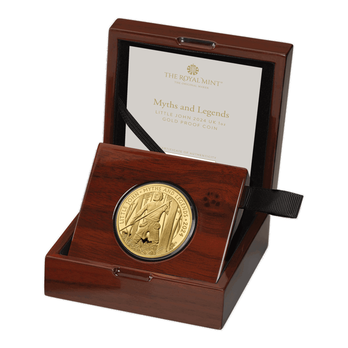 Myths and Legends Little John 2024 UK 1oz Gold Proof Coin Myths and Legends Little John 2024 UK 1oz Gold Proof Coin