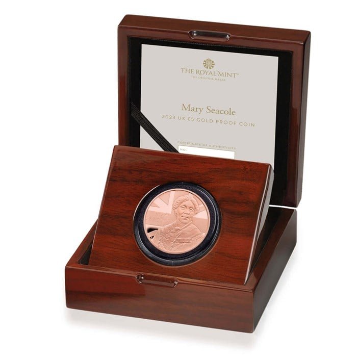 Mary Seacole Coins 4 Mary Seacole 2023 UK £5 Gold Proof Coin