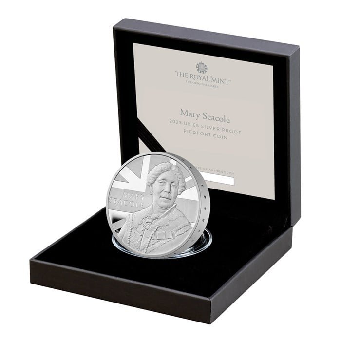 Mary Seacole Coins 3 Mary Seacole 2023 UK £5 Silver Proof Piedfort Coin
