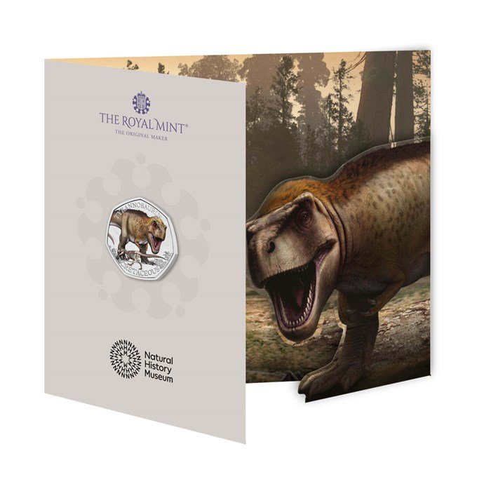 Tyrannosaurus 50p Brilliant Uncirculated Colour Coin