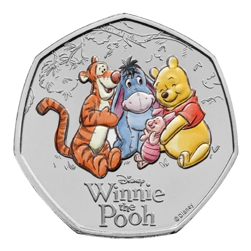 100 Years of Winnie the Pooh - Friendship 2026 UK 50p Brilliant Uncirculated Colour Coin