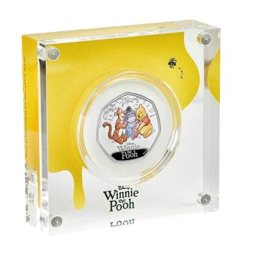 100 Years of Winnie the Pooh - Friendship 2026 UK 50p Silver Proof Colour Coin