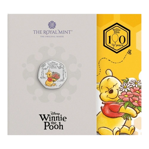 100 Years of Winnie the Pooh 2026 UK 50p Brilliant Uncirculated Colour Coin