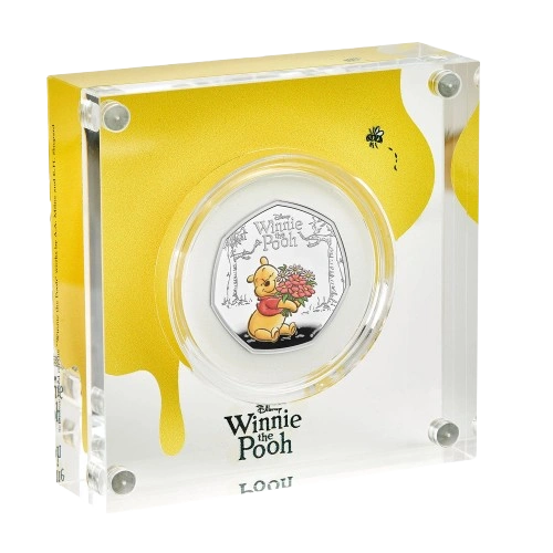 100 Years of Winnie the Pooh 2026 UK 50p Silver Proof Colour Coin