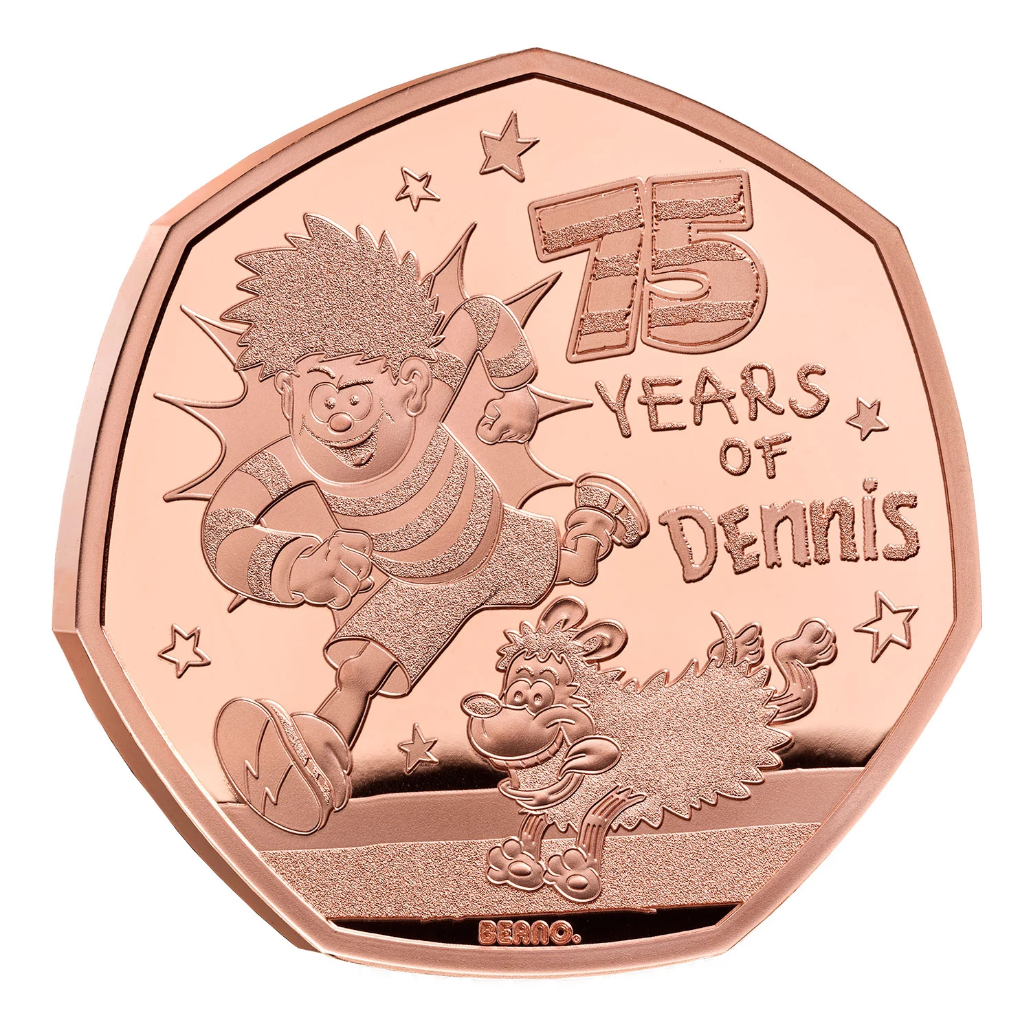 75 Years of Dennis the Menace 2026 UK 50p gold proof coin
