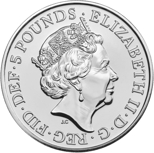Anniversary Royal Academy £5 Coin Obverse - 2018 UK £5 Coin Head Side
