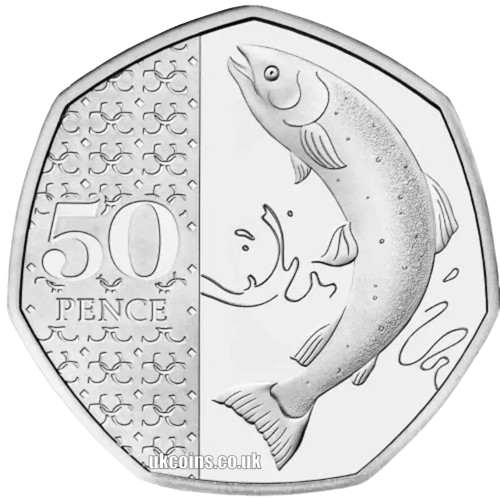 Salmon 50p coin