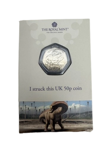 Diplodocus 50p Strike Your Own Coin Image