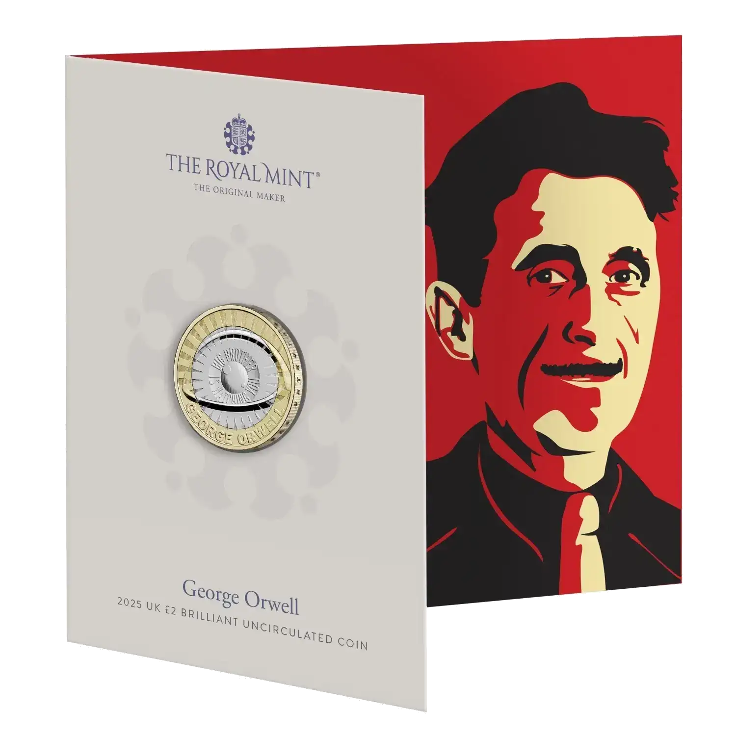 George Orwell £2 Coin Packaging - 2025 UK £2 Coin Presentation Pack