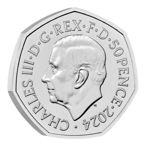 Giant Deer 50p Obverse - 2024 UK 50p Coin Head Side