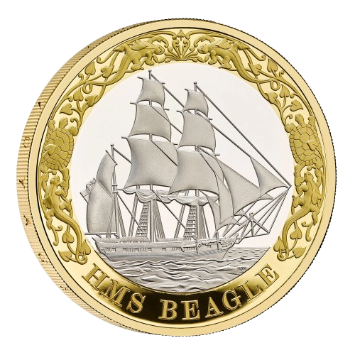 HMS Beagle £2 Silver Proof Coin