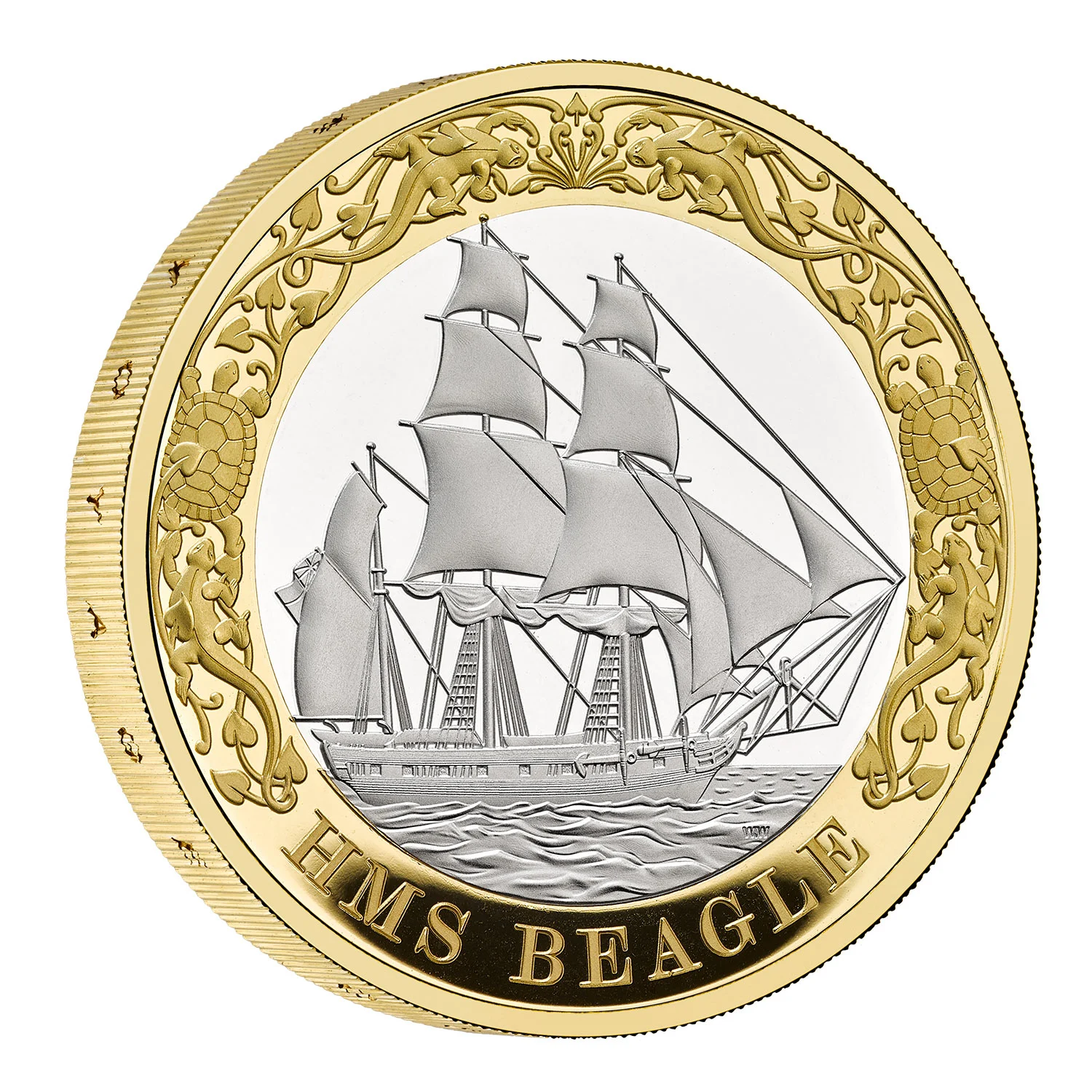 HMS Beagle 2026 UK £2 Silver Piedfort Coin