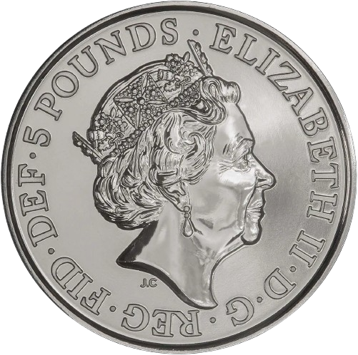 King Canute Obverse - 2017 UK £5 Coin Head Side