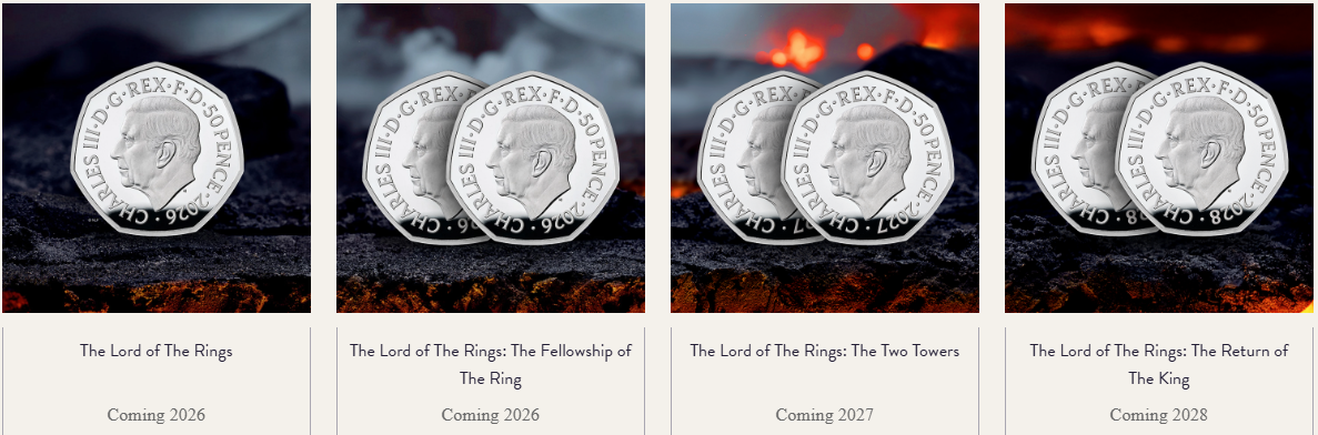 Lord of the Rings Coin Release Dates