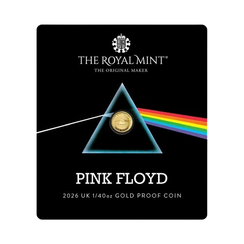 Pink Floyd 2026 UK 1/40oz Gold Proof Coin