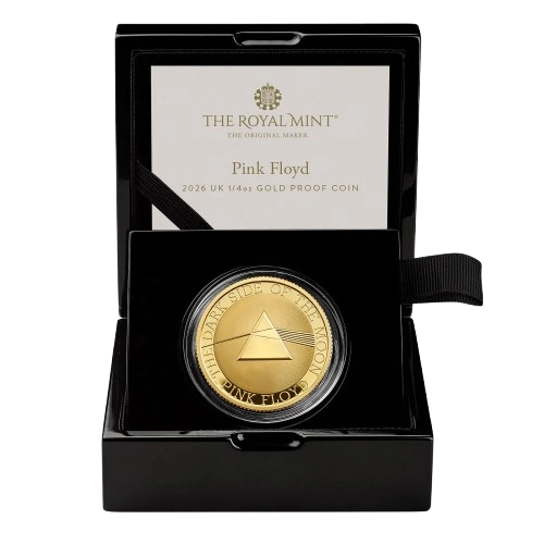 Pink Floyd 2026 UK 1/4oz Gold Proof Coin