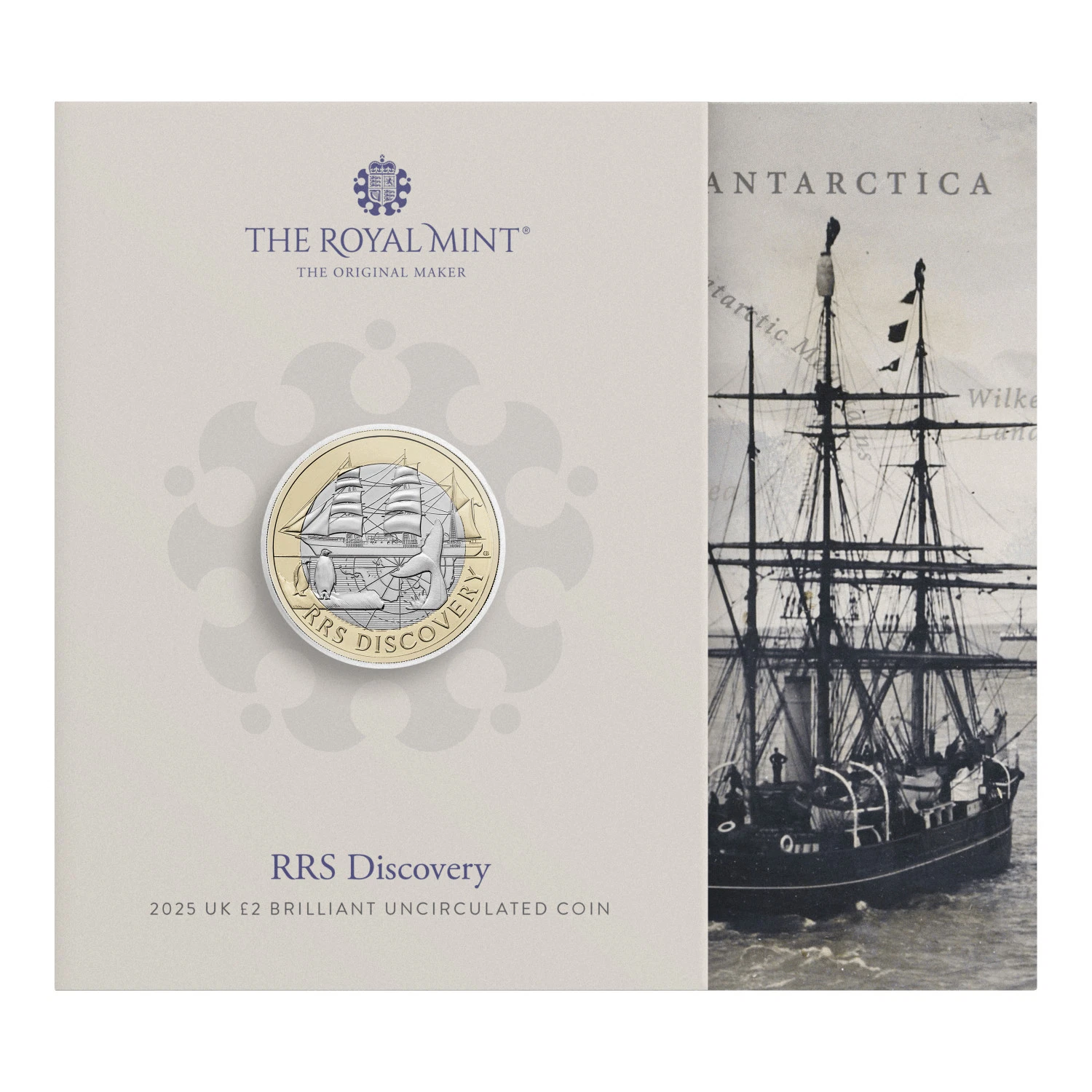 RRS Discovery £2 Coin Packaging - 2025 UK £2 Coin Presentation Pack