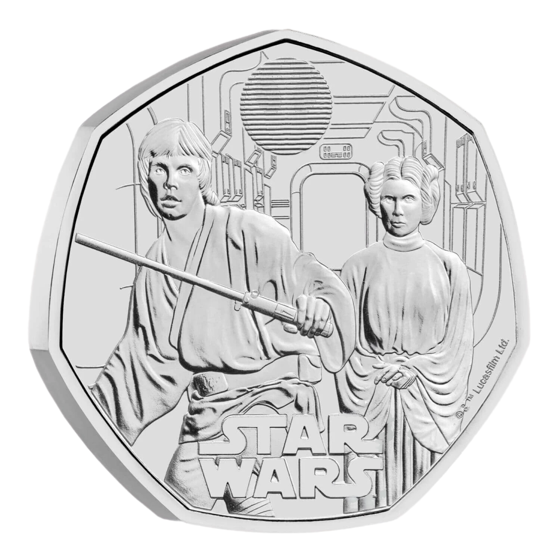 Star Wars Luke Skywalker and Princess Leia 50p