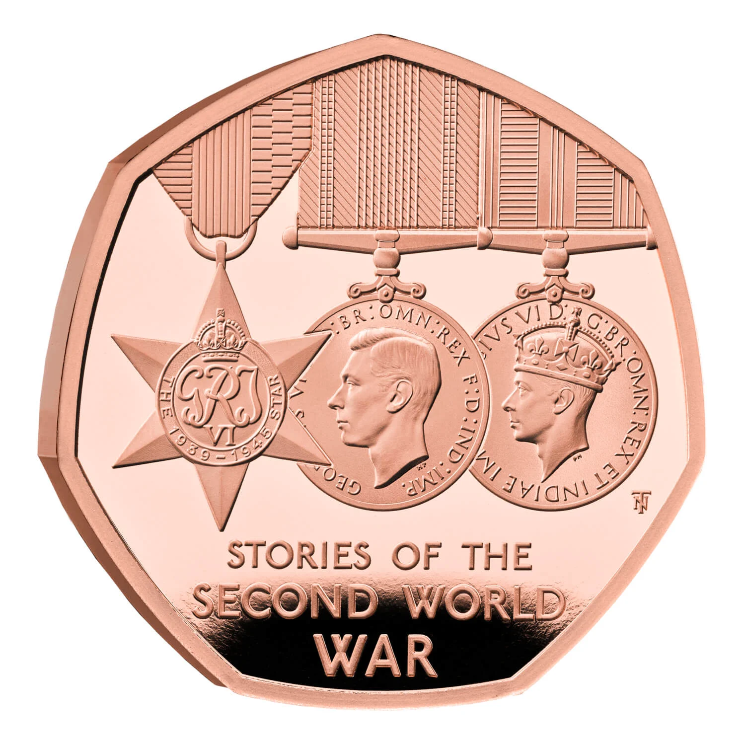 Stories of the Second World War 2025 UK 50p Gold Proof