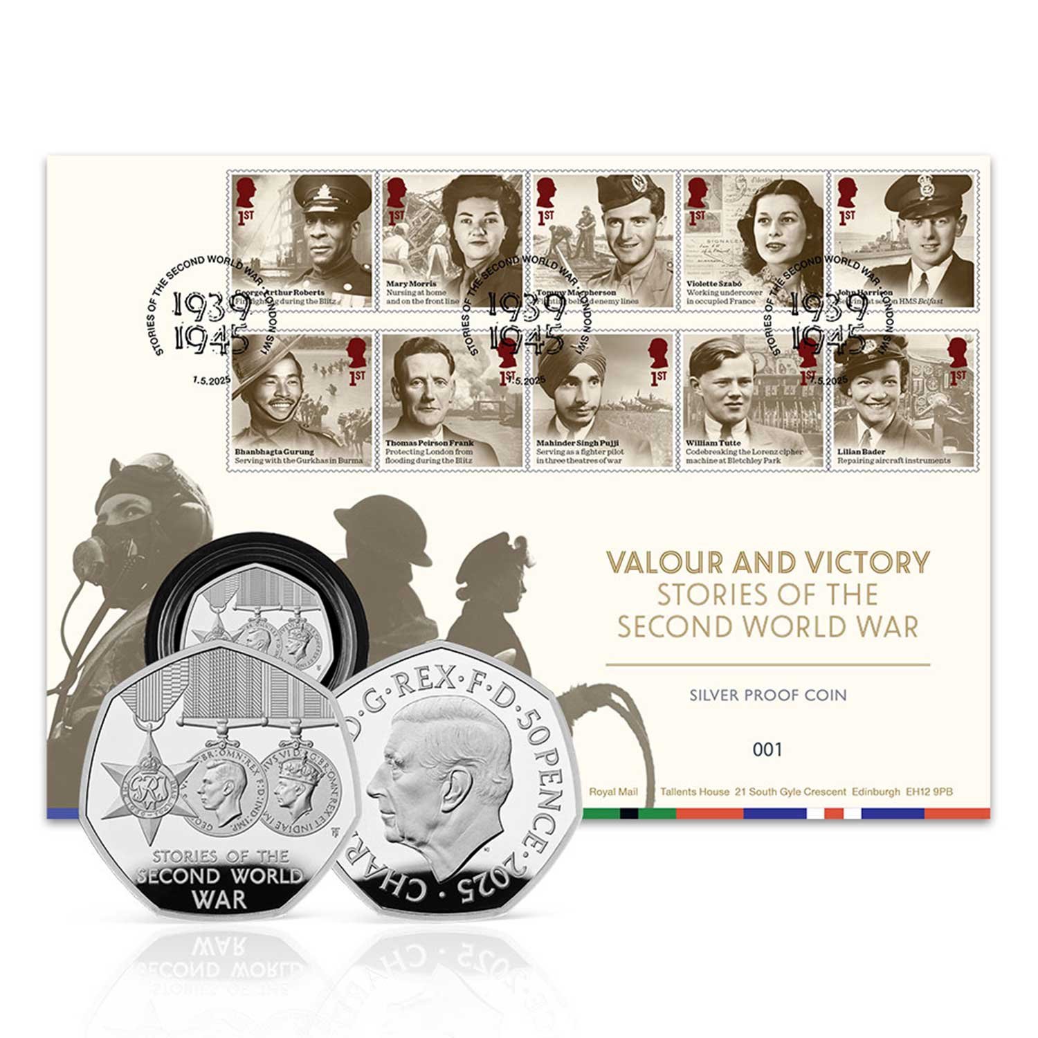 Stories of the Second World War 2025 UK 50p Silver Cover
