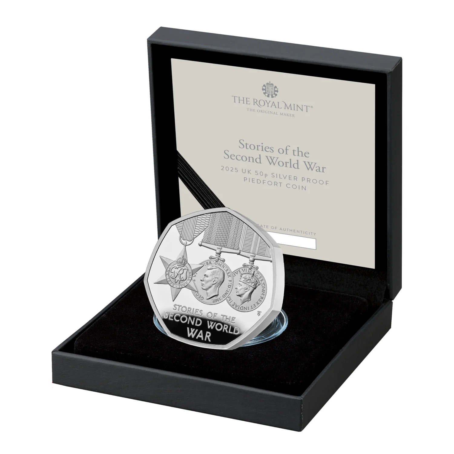 Stories of the Second World War 2025 UK 50p Silver Piedfort
