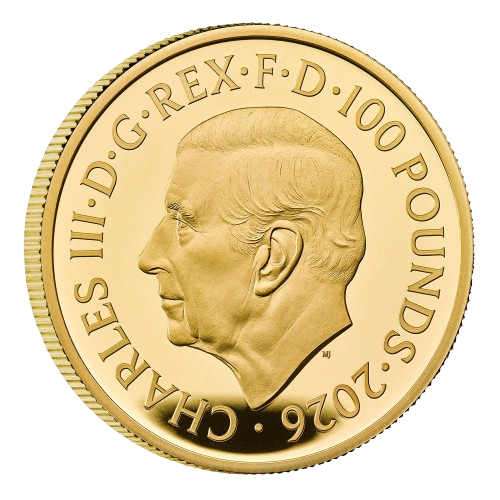 The Angel 2026 UK 1oz Gold Proof Coin Obverse - 2026 UK 1oz Coin Head Side