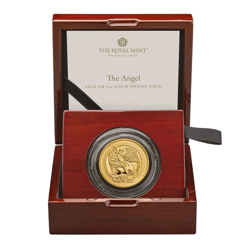 The Angel 2026 UK 1oz Gold Proof Coin Packaging - 2026 UK 1oz Coin Presentation Pack