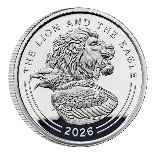 The Lion and The Eagle 2026 UK 1oz Silver Proof Coin