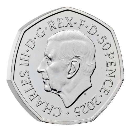 The Snowman 50p (2025) Obverse - 2025 UK 50p Coin Head Side