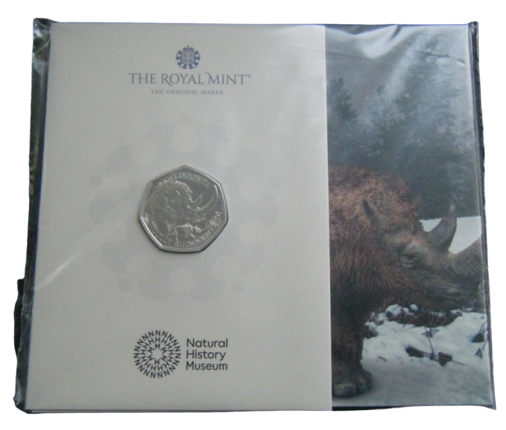 Woolly Rhinoceros 50p Packaging - 2024 UK 50p Coin Presentation Pack