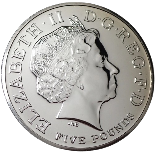 XXX Olympiad Countdown £5 Coin Obverse - 2011 UK £5 Coin Head Side