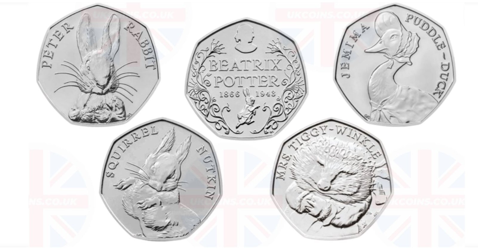 Beatrix Potter 50p Coins Mintage Figures- Which Ones Are Rare Coins?