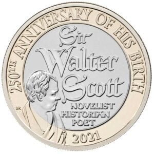 2021 Brilliant Uncirculated Annual Coin Set 2 Sir Walter Scott coin