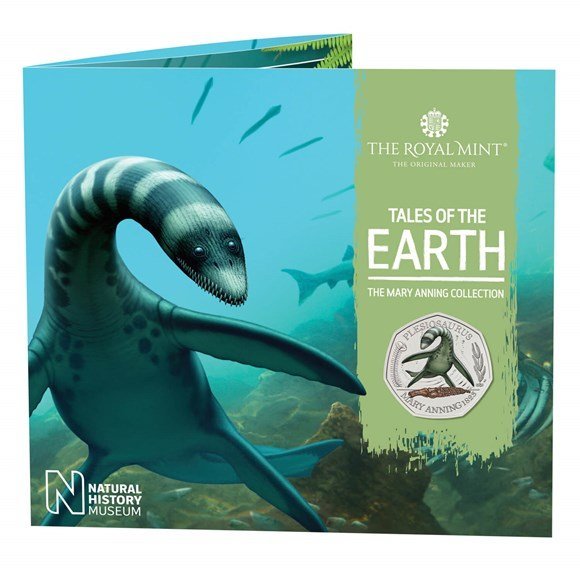 Plesiosaurus 2021 UK Brilliant Uncirculated Colour 50p Coin