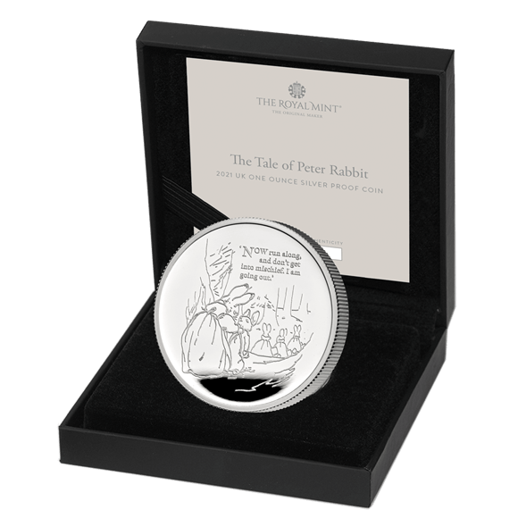 Peter Rabbit 2021 One Ounce Silver Proof Coin Peter Rabbit 2021 One Ounce Silver Proof Coin