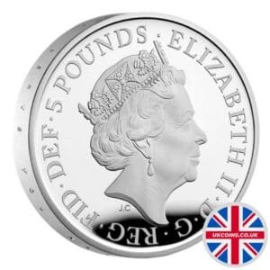 2022 £5 coin obverse design 2022 £5 coin obverse design