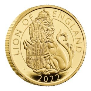The Lion of England 2022 UK 2oz Gold Proof Coin