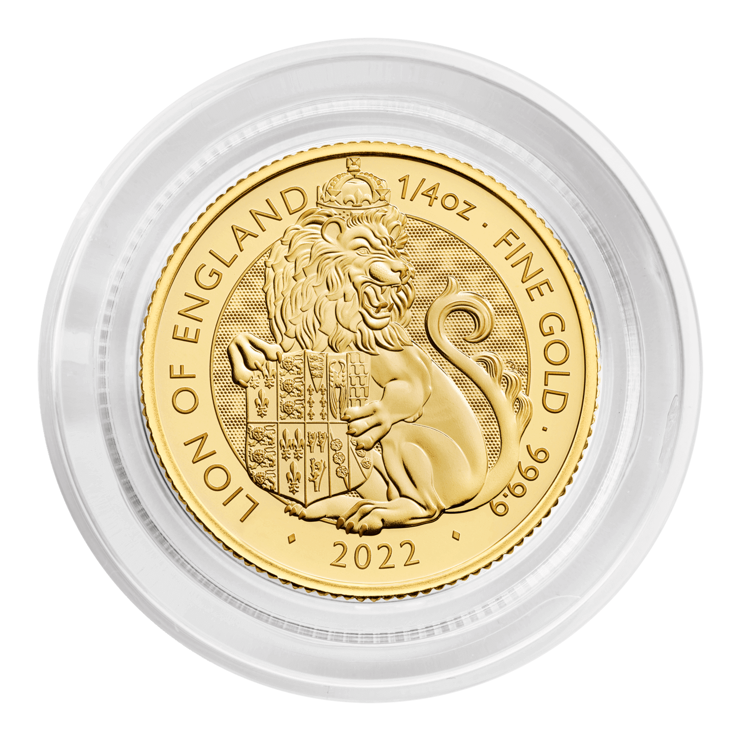 Lion of England quarter-ounce gold bullion