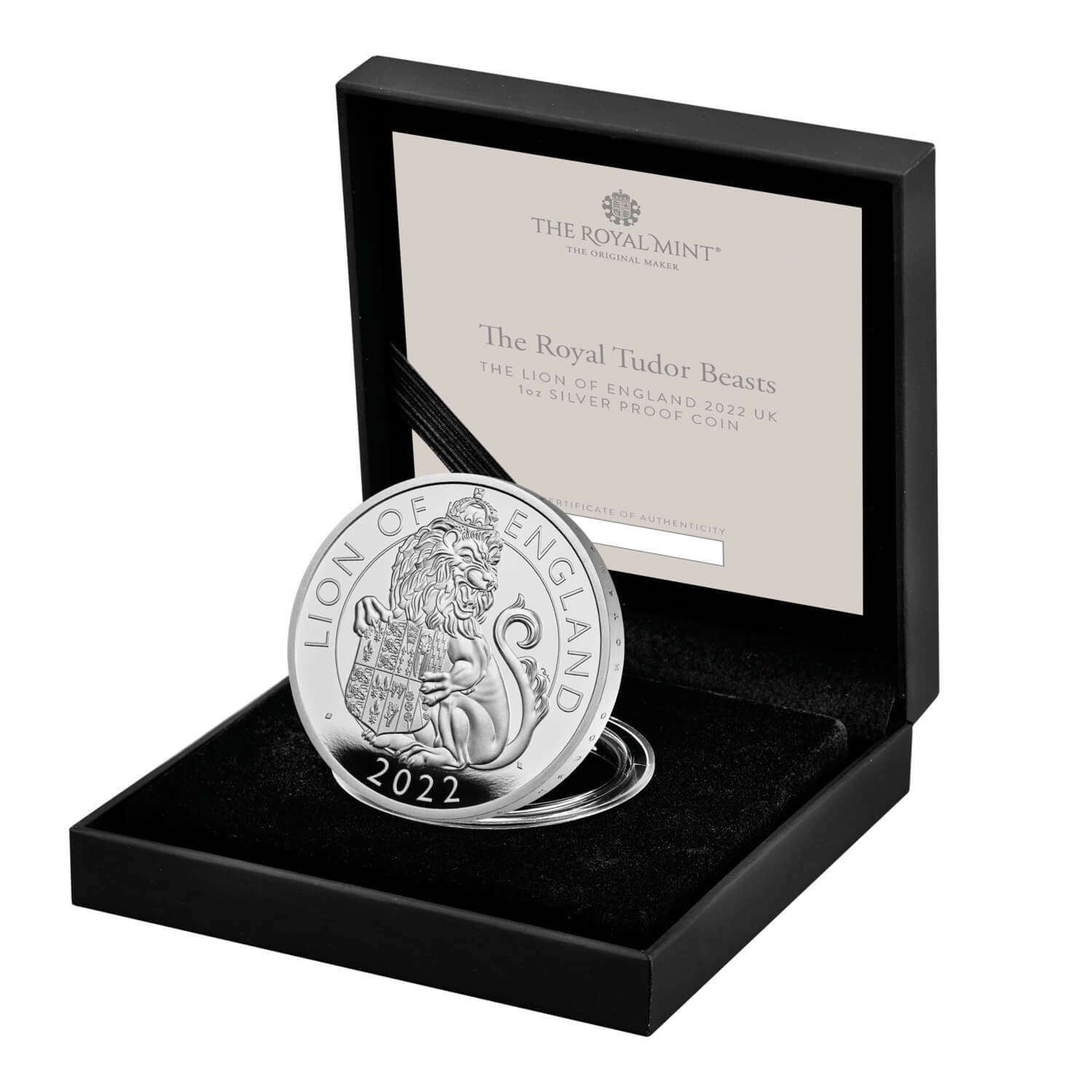 Royal Tudor Beasts The Lion of England 2022 UK 1oz Silver Proof Coin