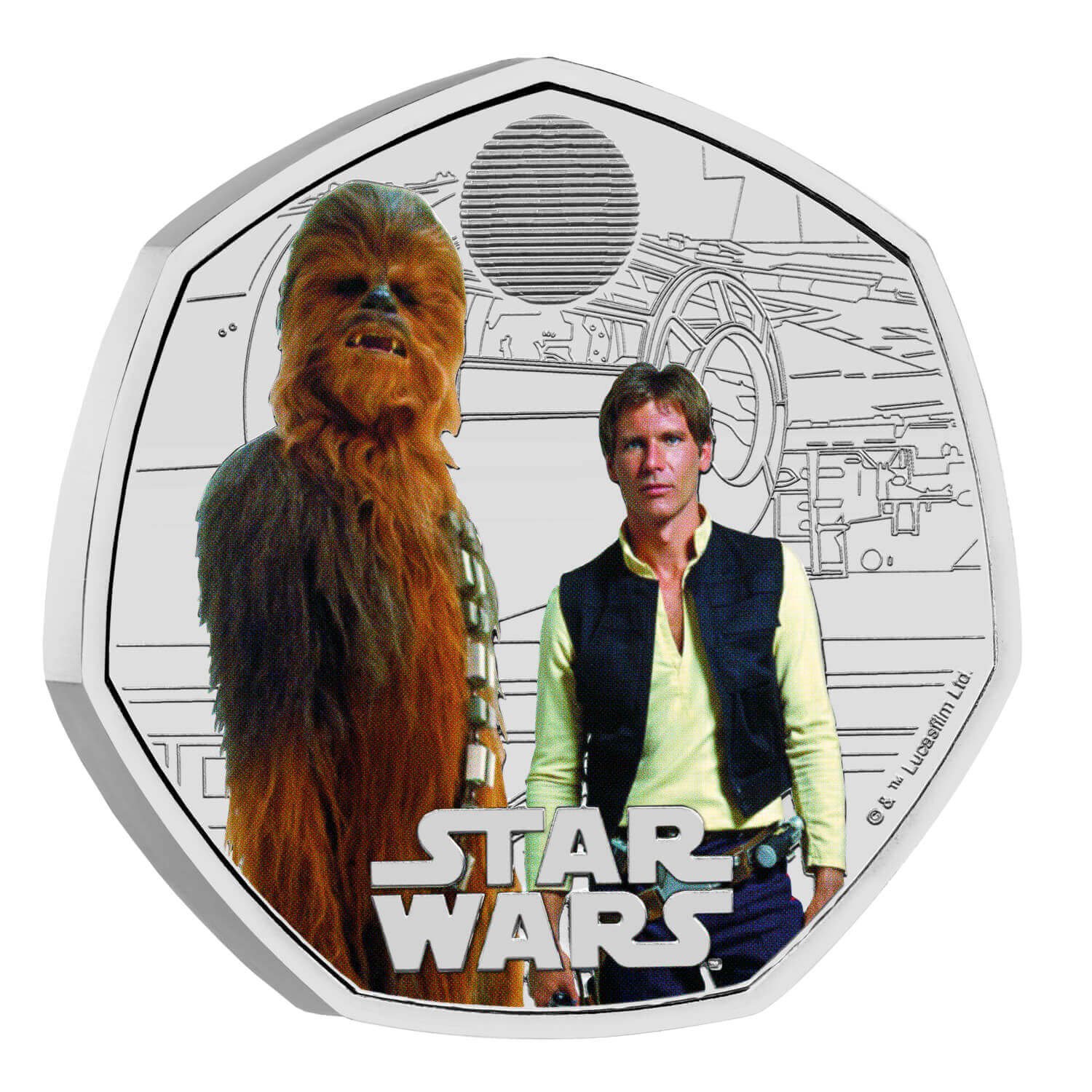 Han Solo & Chewbacca 50p Coins – Limited Edition Star Wars Collectible