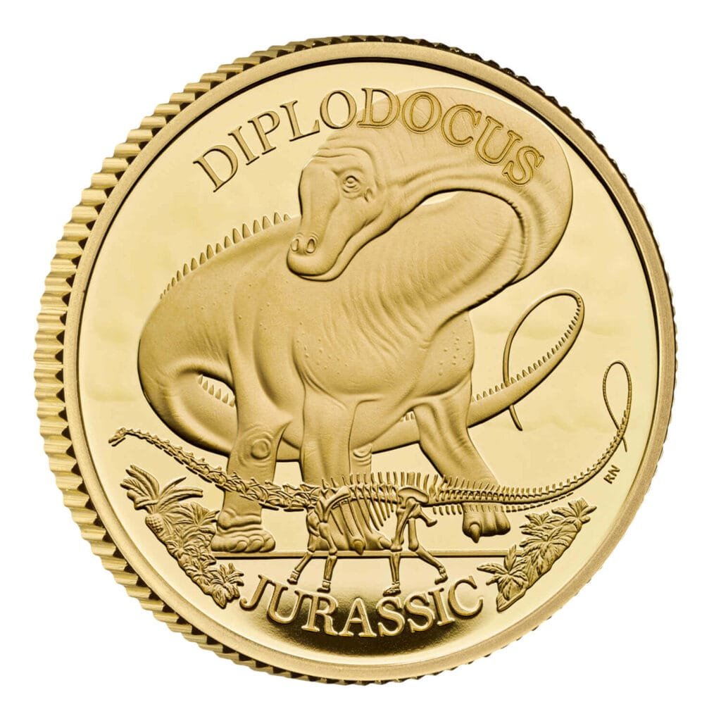 Diplodocus 1-4oz Gold Proof Coin