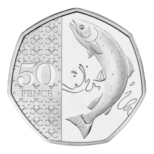 Salmon Fifty Pence Coin