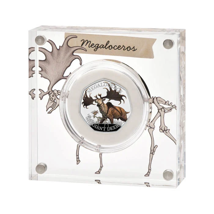 Giant Deer Silver Proof Colour Coin