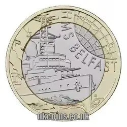 HMS Belfast £2 Coin